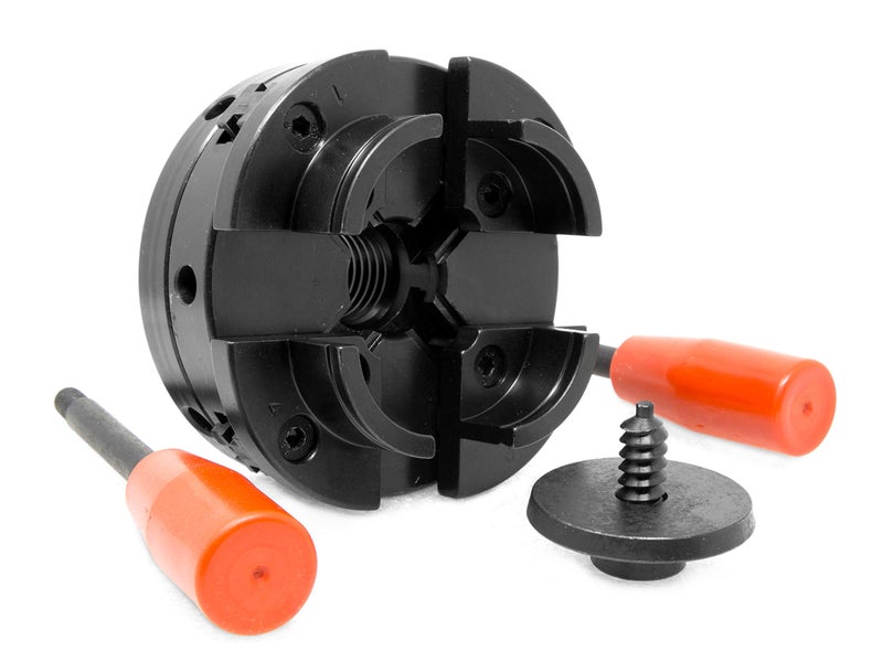 WEN LA4444 4-Inch 4-Jaw Self-Centering Chuck Set with 1-Inch x 8TPI Thread - Image 1